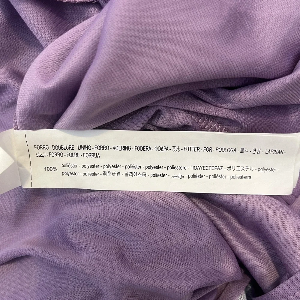 Zara Purple Marble Print Halter Midi Dress Size Large - Picture 8 of 8